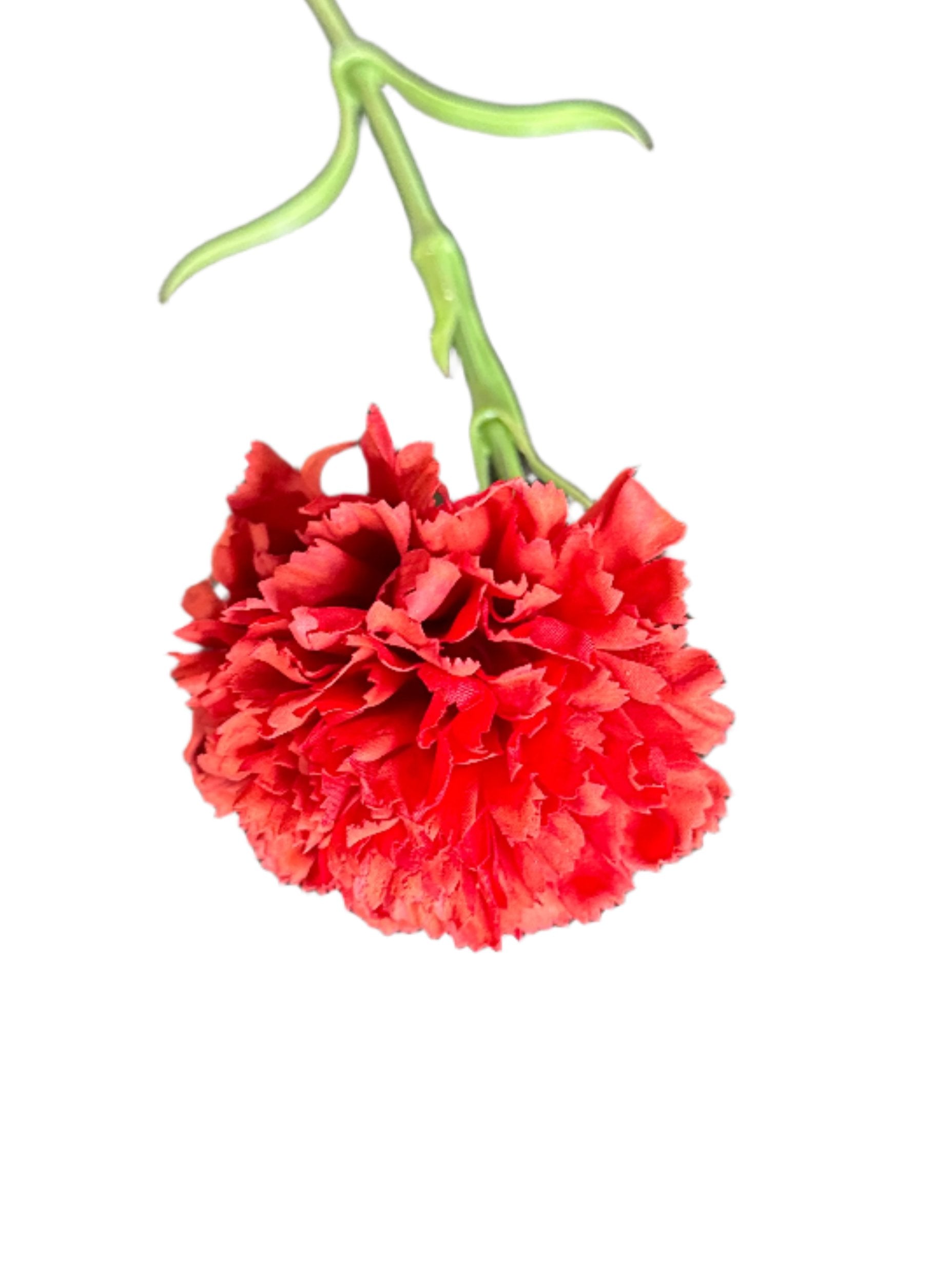 Real touch bright red carnation 